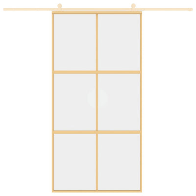 Kulta liukuovi Vanzeti 102,5x205cm (kirkas esg-lasi ja alumiini)