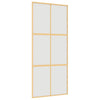 Kulta liukuovi Vanzeti 90x205cm (himmeä esg-lasi ja alumiini)