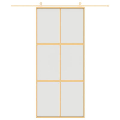 Kulta liukuovi Vanzeti 90x205cm (himmeä esg-lasi ja alumiini)