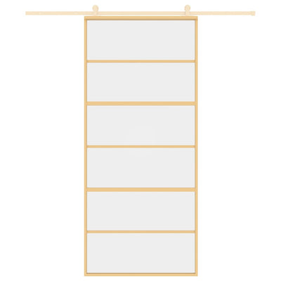 Kulta liukuovi Vanzeti 90x205cm (kirkas esg-lasi ja alumiini)