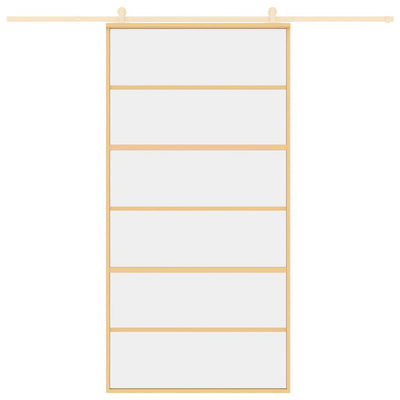 Kulta liukuovi Vanzeti 102,5x205cm (kirkas esg-lasi ja alumiini)