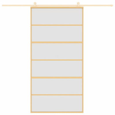 Kulta liukuovi Vanzeti 102,5x205cm (himmeä esg-lasi ja alumiini)