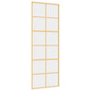 Kulta liukuovi Vanzeti 76x205cm (kirkas esg-lasi ja alumiini)