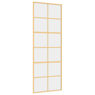 Kulta liukuovi Vanzeti 76x205cm (kirkas esg-lasi ja alumiini)