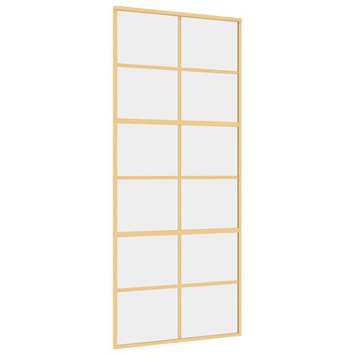 Kulta liukuovi Vanzeti 90x205cm (kirkas esg-lasi ja alumiini)