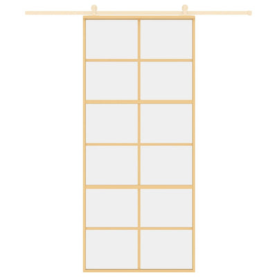 Kulta liukuovi Vanzeti 90x205cm (kirkas esg-lasi ja alumiini)