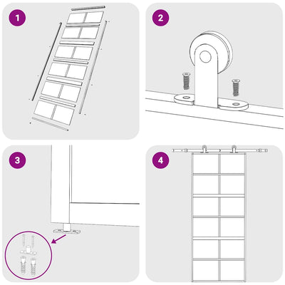 Kulta liukuovi Vanzeti 90x205cm (kirkas esg-lasi ja alumiini)