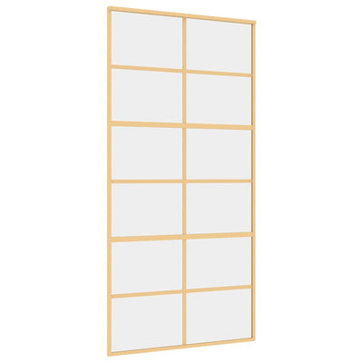 Kulta liukuovi Vanzeti 102,5x205cm (kirkas esg-lasi ja alumiini)