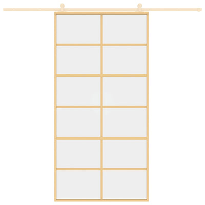 Kulta liukuovi Vanzeti 102,5x205cm (kirkas esg-lasi ja alumiini)