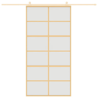 Kulta liukuovi Vanzeti 102,5x205cm (himmeä esg-lasi ja alumiini)