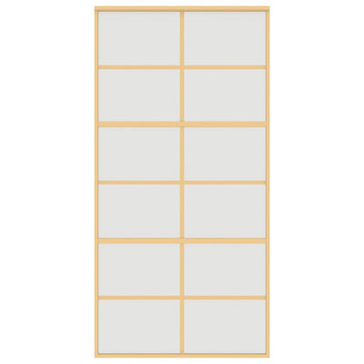 Kulta liukuovi Vanzeti 102,5x205cm (himmeä esg-lasi ja alumiini)