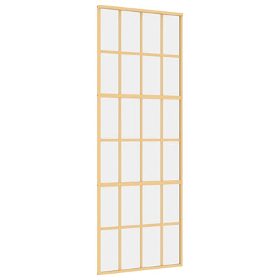 Kulta liukuovi Vanzeti 76x205cm (kirkas esg-lasi ja alumiini)