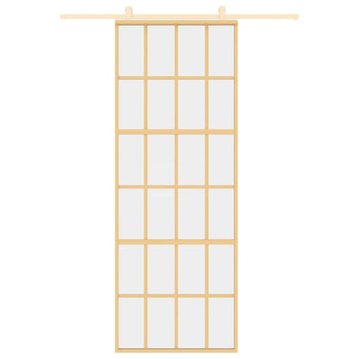 Kulta liukuovi Vanzeti 76x205cm (kirkas esg-lasi ja alumiini)