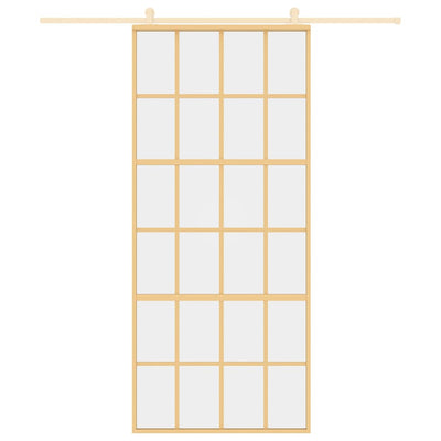 Kulta liukuovi Vanzeti 90x205cm (kirkas esg-lasi ja alumiini)