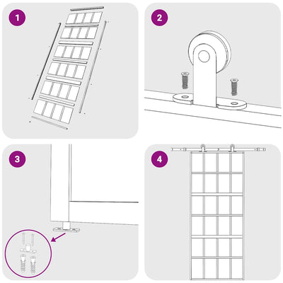 Kulta liukuovi Vanzeti 90x205cm (kirkas esg-lasi ja alumiini)