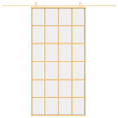 Kulta liukuovi Vanzeti 102,5x205cm (kirkas esg-lasi ja alumiini)