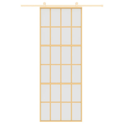 Kulta liukuovi Vanzeti 76x205cm (himmeä esg-lasi ja alumiini)