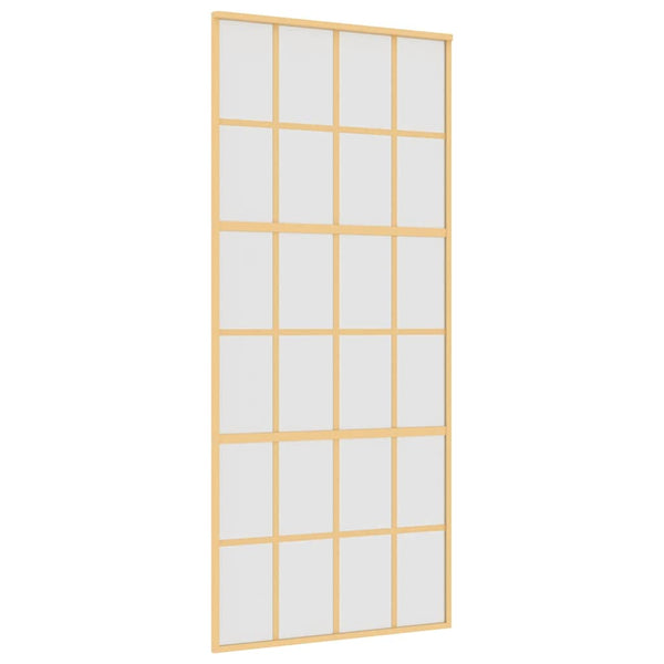 Liukuovi kulta 90x205 cm himmeä ESG-lasi ja alumiini
