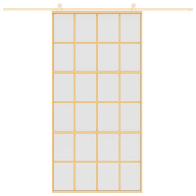 Kulta liukuovi Vanzeti 102,5x205cm (himmeä esg-lasi ja alumiini)