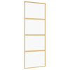 Kulta liukuovi Cretu 76x205cm (kirkas esg-lasi ja alumiini)