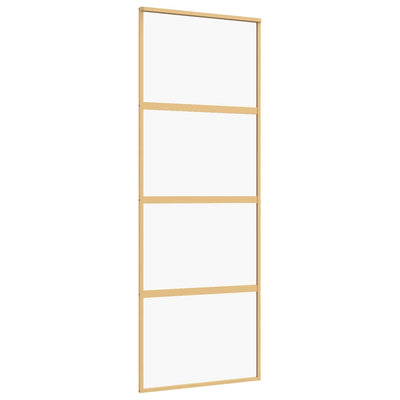 Kulta liukuovi Cretu 76x205cm (kirkas esg-lasi ja alumiini)