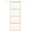 Kulta liukuovi Cretu 76x205cm (kirkas esg-lasi ja alumiini)