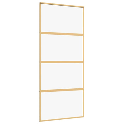 Kulta liukuovi Cretu 90x205cm (kirkas esg-lasi ja alumiini)