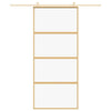Kulta liukuovi Cretu 90x205cm (kirkas esg-lasi ja alumiini)