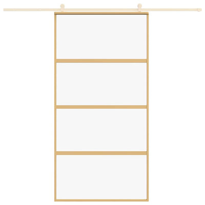 Kulta liukuovi Cretu 102,5x205cm (kirkas esg-lasi ja alumiini)