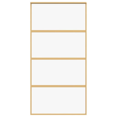 Kulta liukuovi Cretu 102,5x205cm (kirkas esg-lasi ja alumiini)