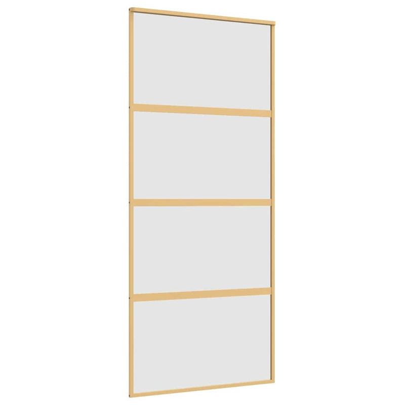 Kulta liukuovi Cretu 90x205cm (himmeä esg-lasi ja alumiini)