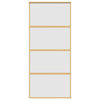 Kulta liukuovi Cretu 90x205cm (himmeä esg-lasi ja alumiini)