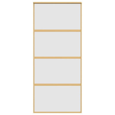 Kulta liukuovi Cretu 90x205cm (himmeä esg-lasi ja alumiini)