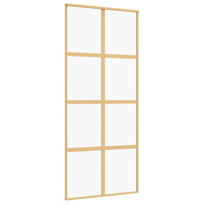 Kulta liukuovi Botezatu 90x205cm (kirkas esg-lasi ja alumiini)