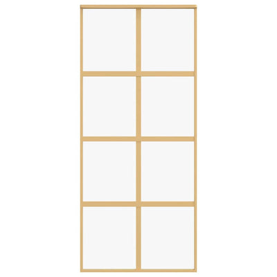 Kulta liukuovi Botezatu 90x205cm (kirkas esg-lasi ja alumiini)