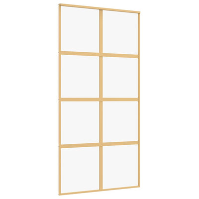 Kulta liukuovi Botezatu 102,5x205cm (kirkas esg-lasi ja alumiini)