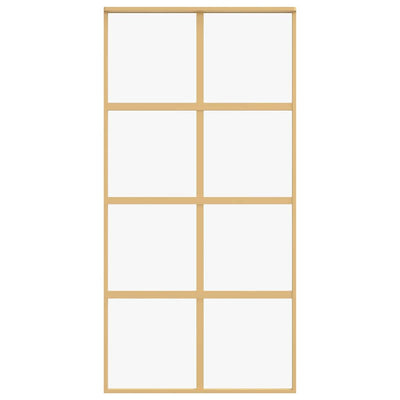 Kulta liukuovi Botezatu 102,5x205cm (kirkas esg-lasi ja alumiini)