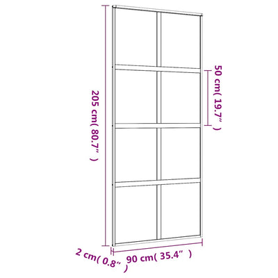 Kulta liukuovi Botezatu 90x205cm (himmeä esg-lasi ja alumiini)