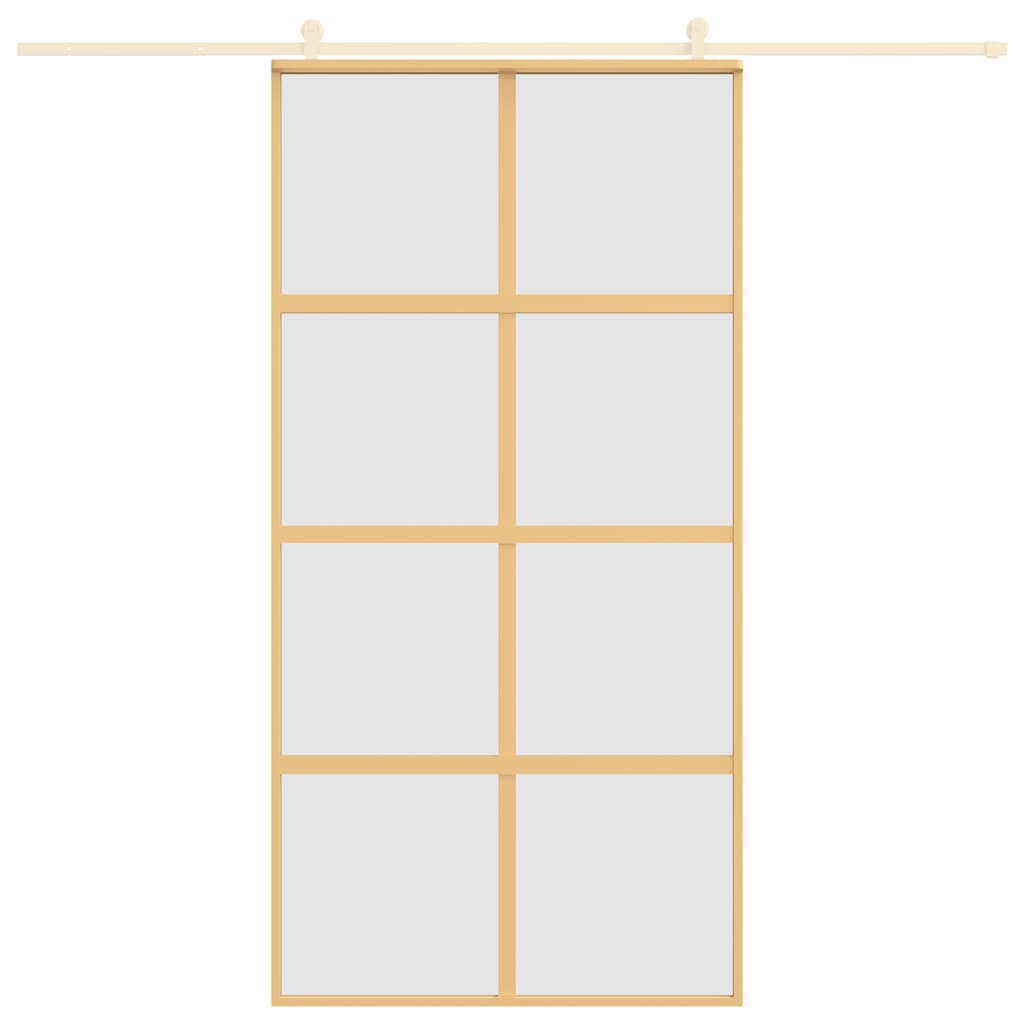 Liukuovi kulta 102,5x205 cm himmeä ESG-lasi ja alumiini