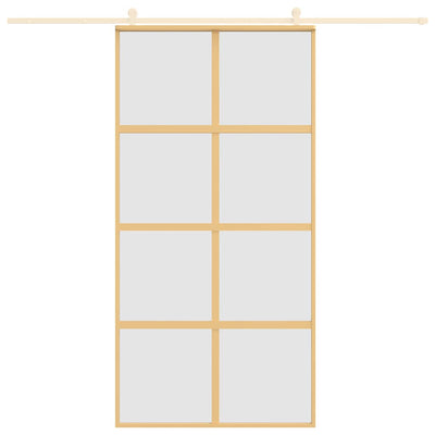 Kulta liukuovi Botezatu 102,5x205cm (himmeä esg-lasi ja alumiini)