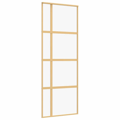 Kulta liukuovi Macrid 76x205cm (kirkas esg-lasi ja alumiini)