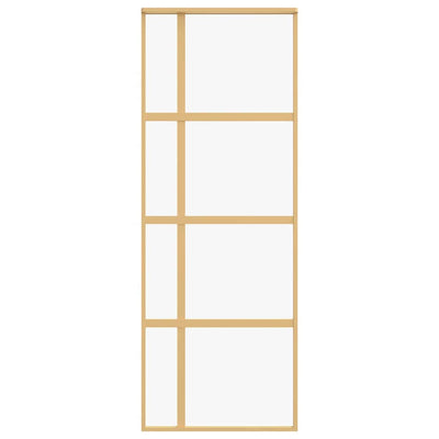 Kulta liukuovi Macrid 76x205cm (kirkas esg-lasi ja alumiini)