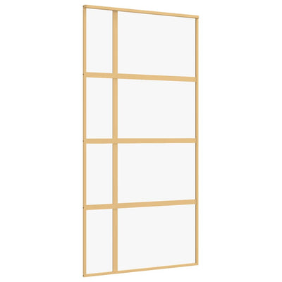 Kulta liukuovi Macrid 102,5x205cm (kirkas esg-lasi ja alumiini)