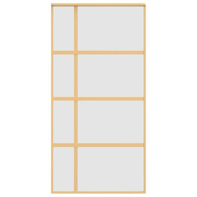 Kulta liukuovi Macrid 102,5x205cm (himmeä esg-lasi ja alumiini)