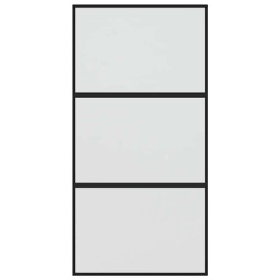 Musta liukuovi Vanzeti 102,5x205cm (karkaistu lasi ja alumiini)