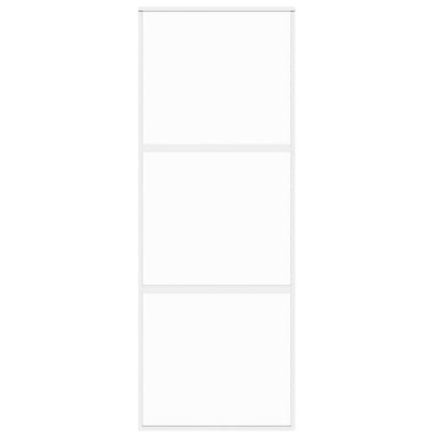 Valkoinen liukuovi Vanzeti 76x205cm (karkaistu lasi ja alumiini)