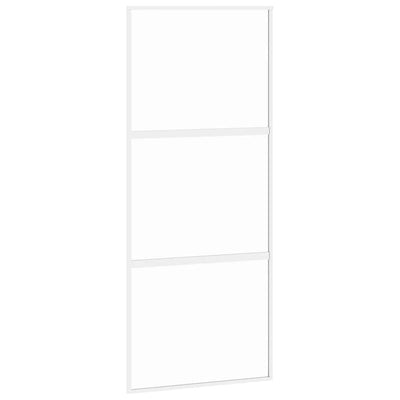 Valkoinen liukuovi Vanzeti 90x205cm (karkaistu lasi ja alumiini)