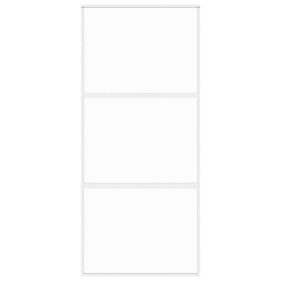 Valkoinen liukuovi Vanzeti 90x205cm (karkaistu lasi ja alumiini)