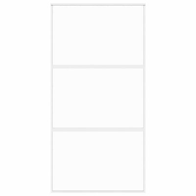 Valkoinen liukuovi Vanzeti 102,5x205cm (karkaistu lasi ja alumiini)