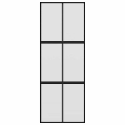 Musta liukuovi Vanzeti 76x205cm (karkaistu lasi ja alumiini)